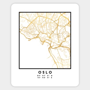 OSLO NORWAY CITY STREET MAP ART Sticker